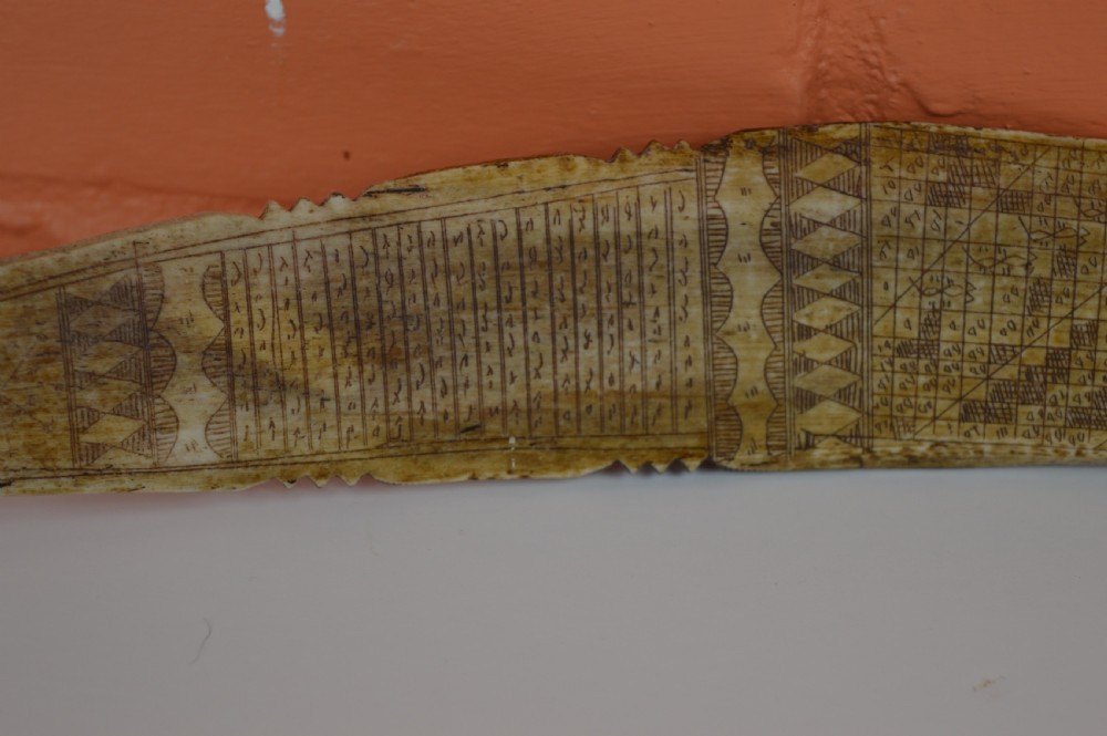 Maori / Oceanic Rib Bone Scrimshaw, c 1880 View X