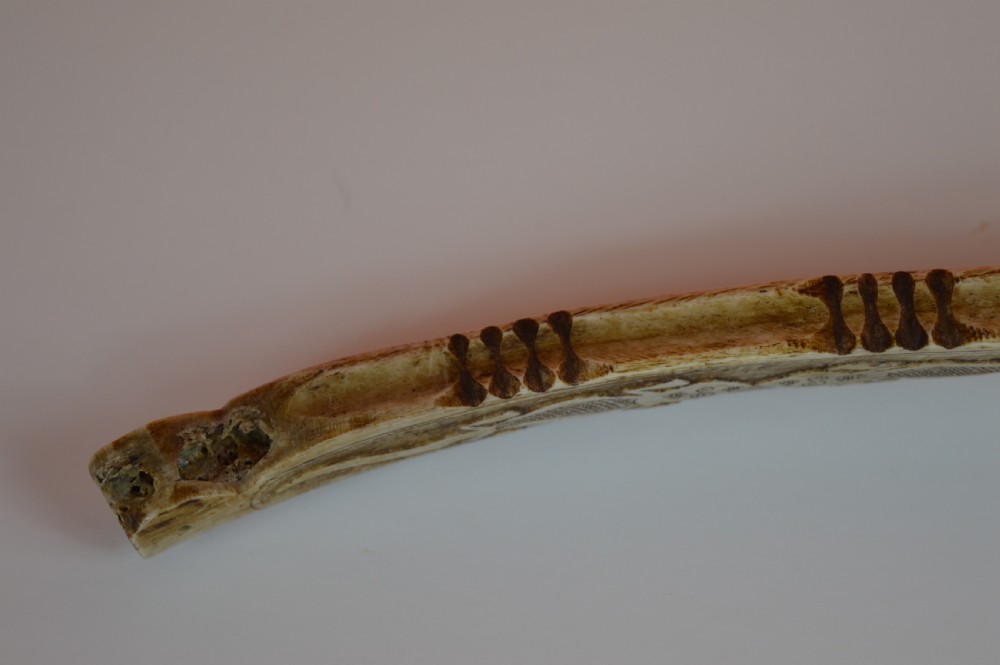Maori / Oceanic Rib Bone Scrimshaw, c 1880 View XI