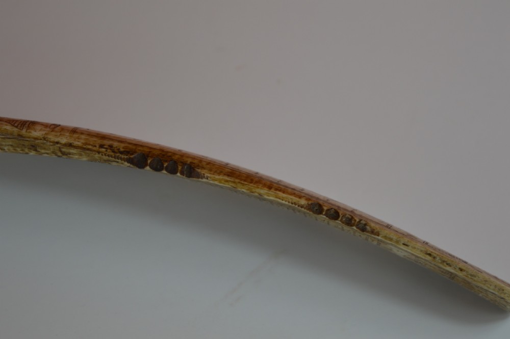 Maori / Oceanic Rib Bone Scrimshaw, c 1880 View XII