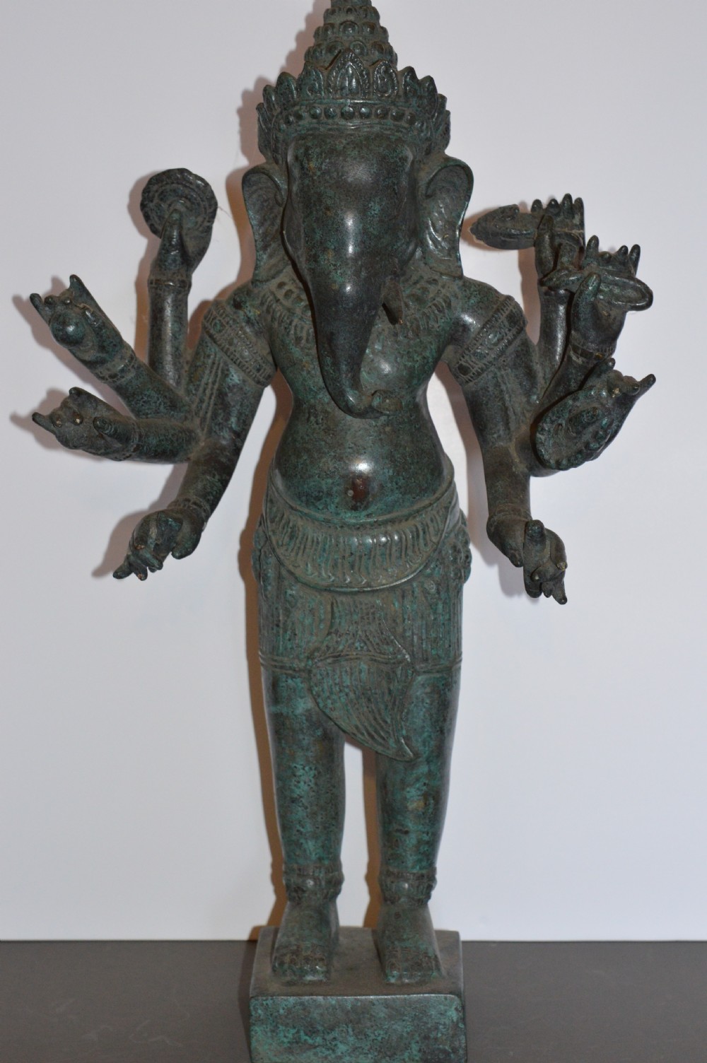 Large Bronze Cambodian Khmer Ganesh Statue,c1890