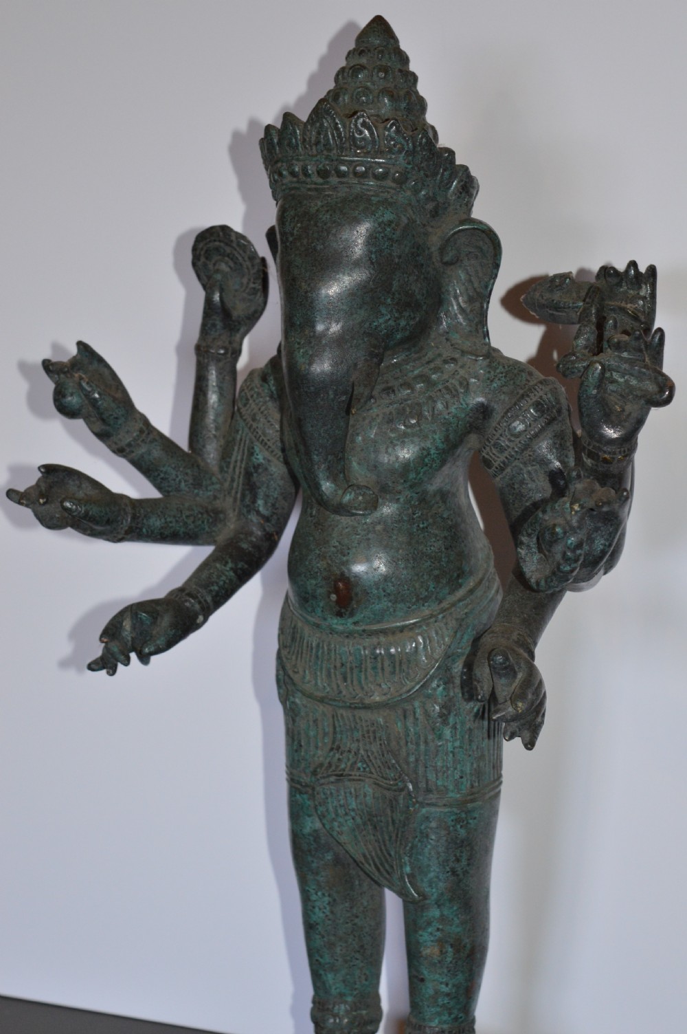 Large Bronze Cambodian Khmer Ganesh Statue,c1890 View V