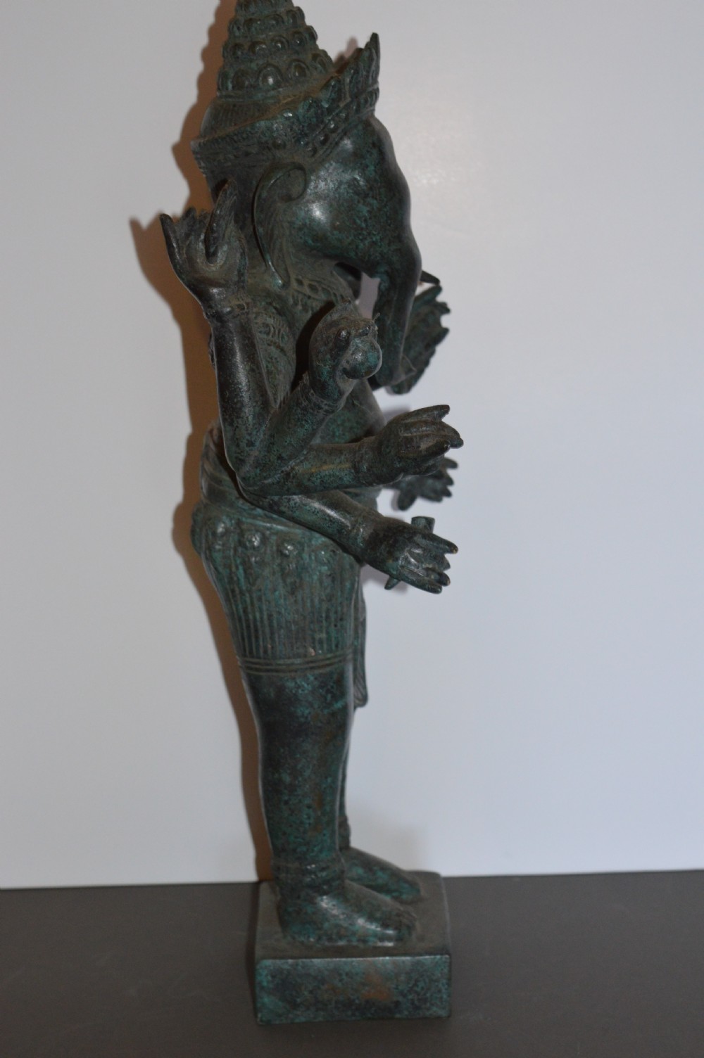 Large Bronze Cambodian Khmer Ganesh Statue,c1890 View VI