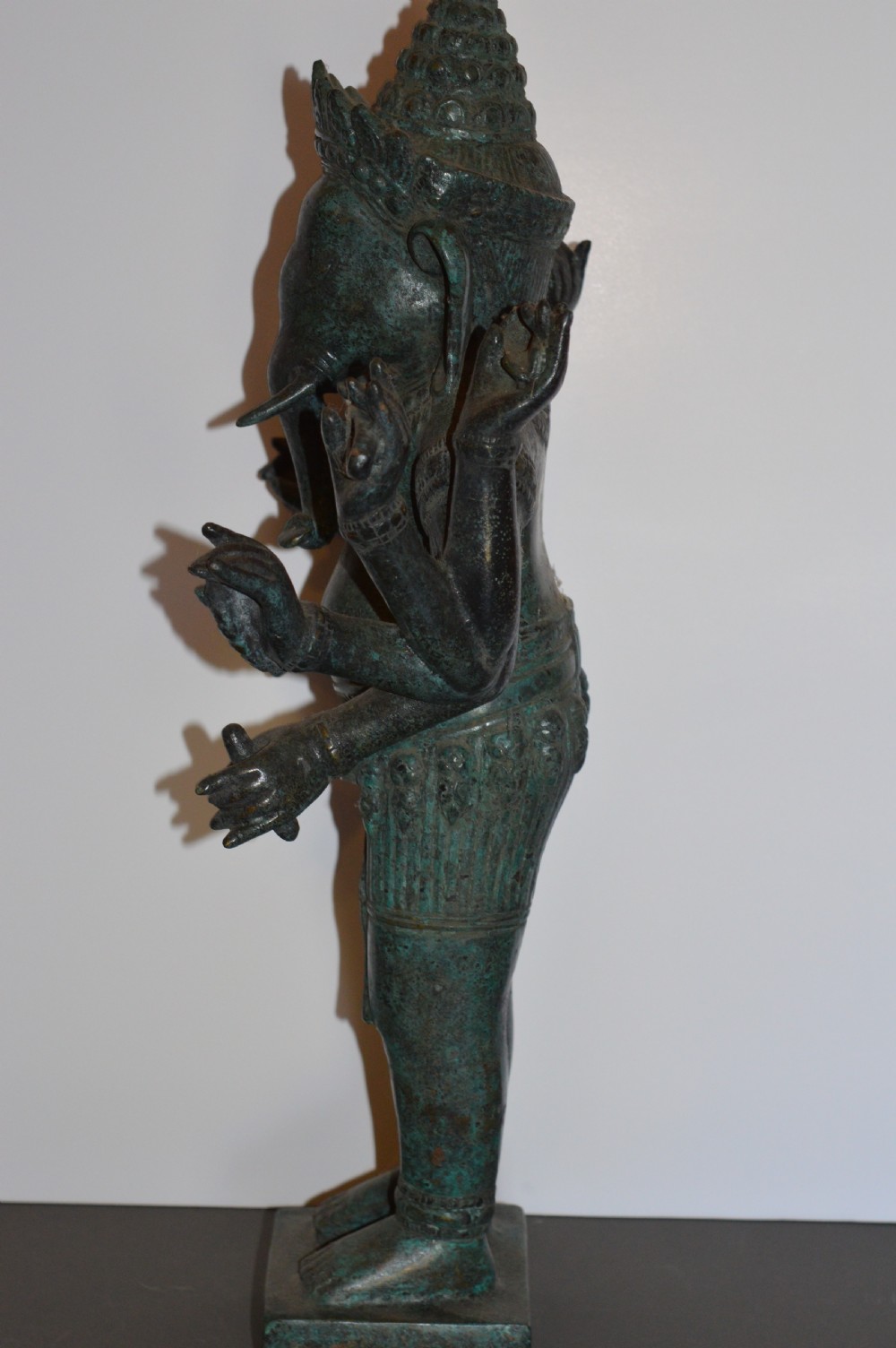 Large Bronze Cambodian Khmer Ganesh Statue,c1890 View VIII