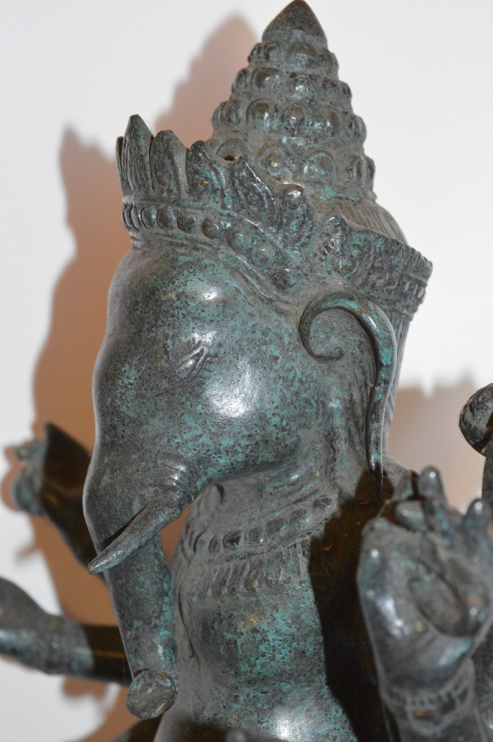 Large Bronze Cambodian Khmer Ganesh Statue,c1890 View IX