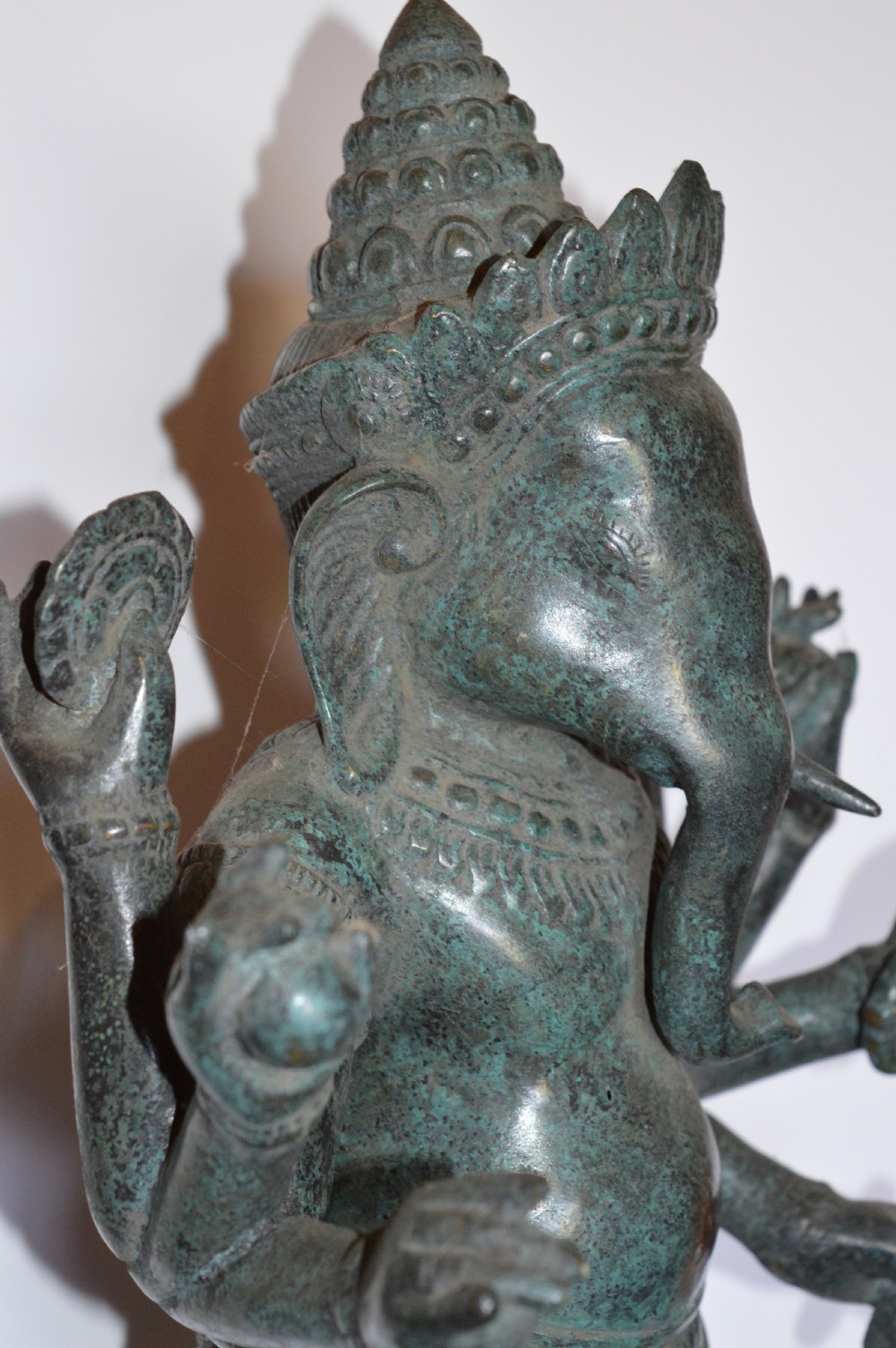 Large Bronze Cambodian Khmer Ganesh Statue,c1890 View X