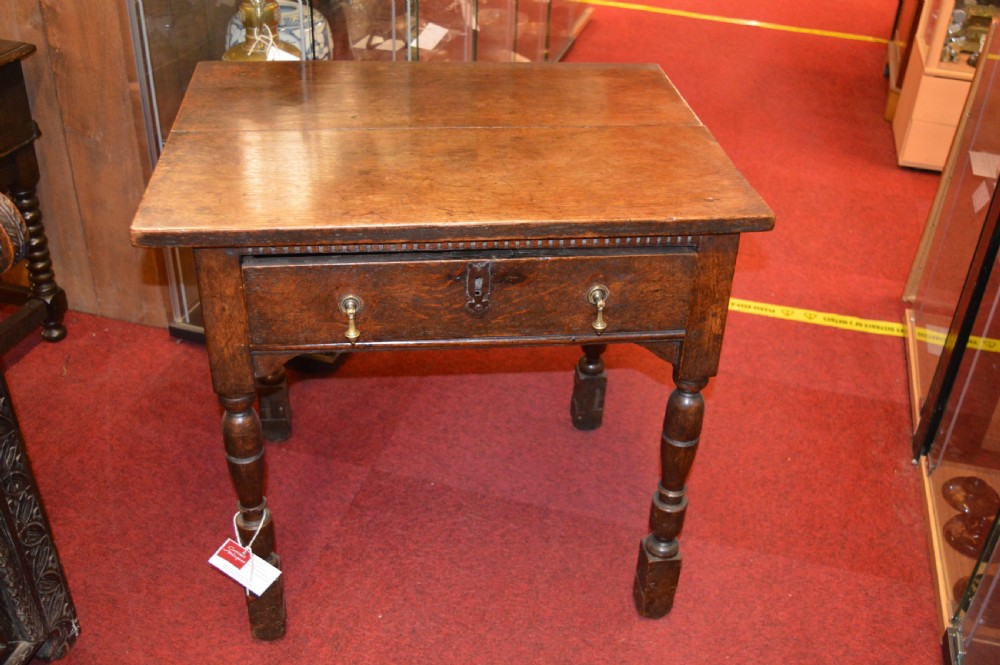 18th Century Oak Side Table, c1720