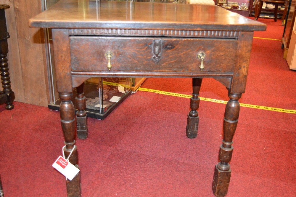 18th Century Oak Side Table, c1720 View II