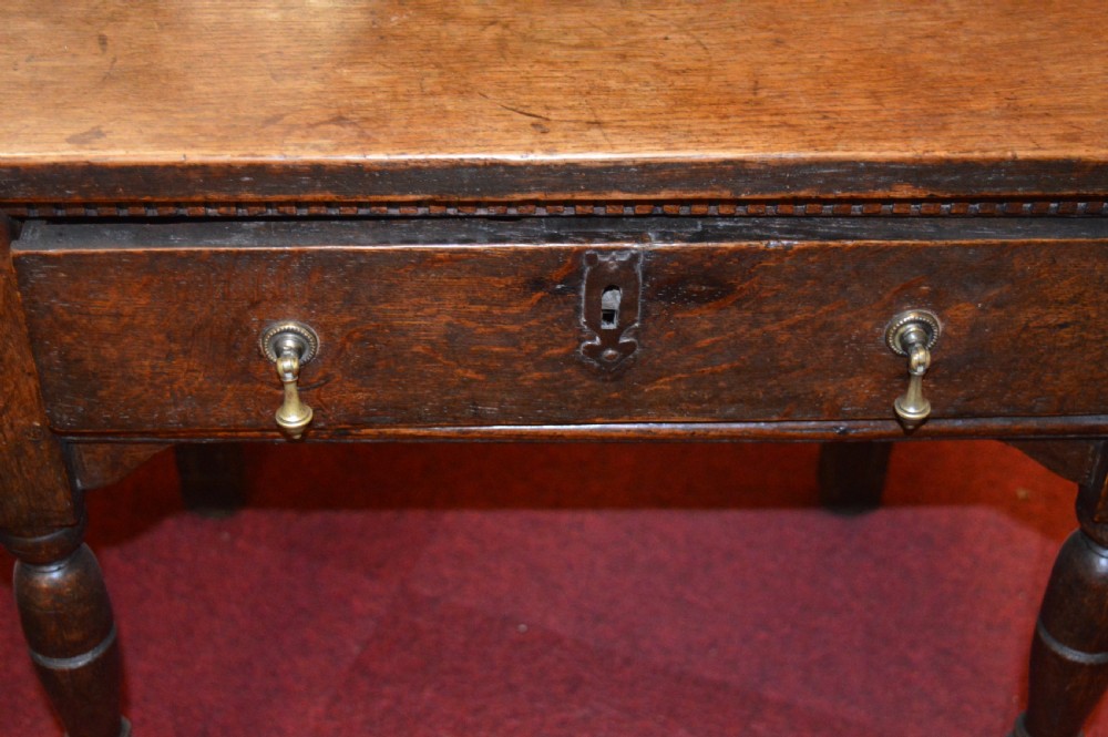 18th Century Oak Side Table, c1720 View IV