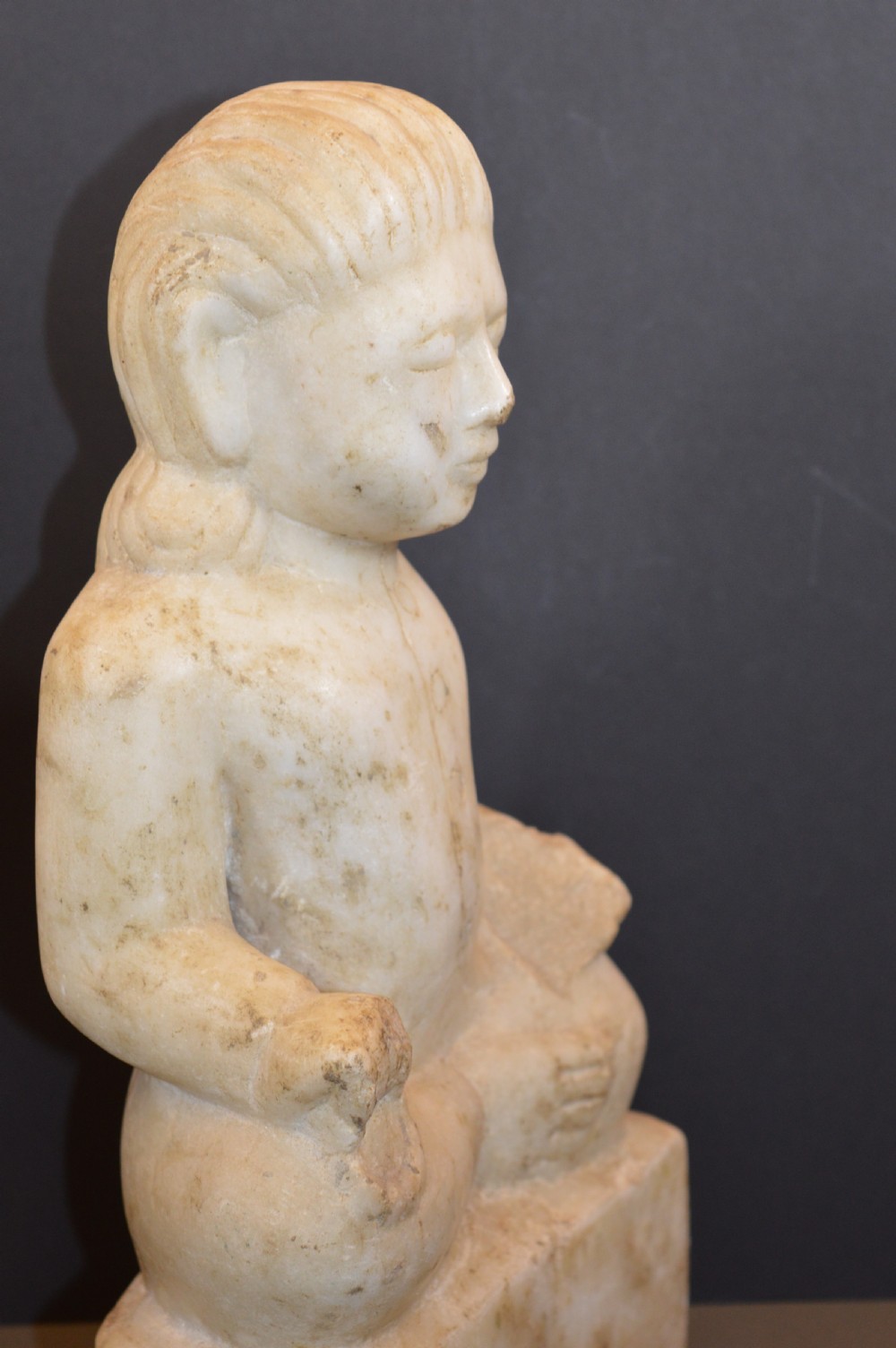 Large (6kg) Burmese Stone Buddha Statue,c1890 View V