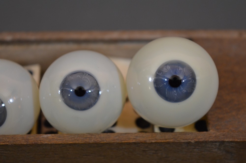 4 Full Round Glass Eyes,c1890 View II