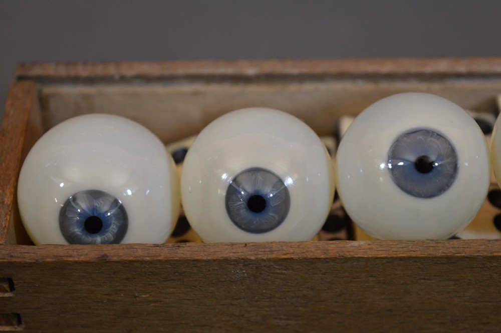 4 Full Round Glass Eyes,c1890 View III
