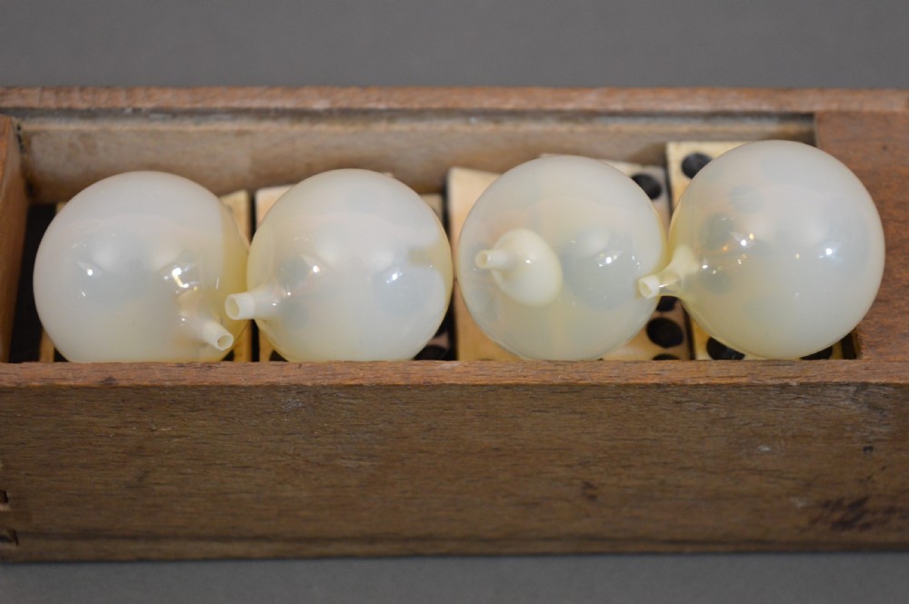 4 Full Round Glass Eyes,c1890 View IV