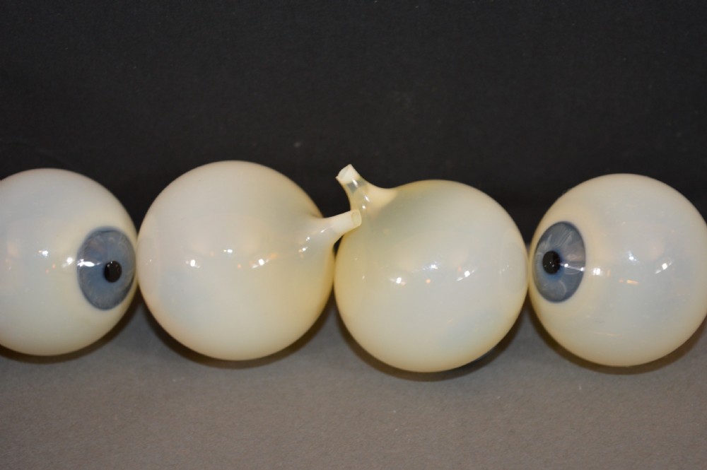 4 Full Round Glass Eyes,c1890 View VI