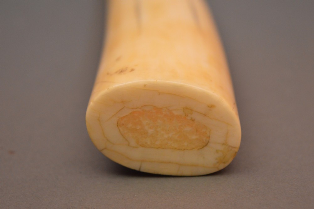 Large Scrimshaw Walrus Tusk,c1870 View VII