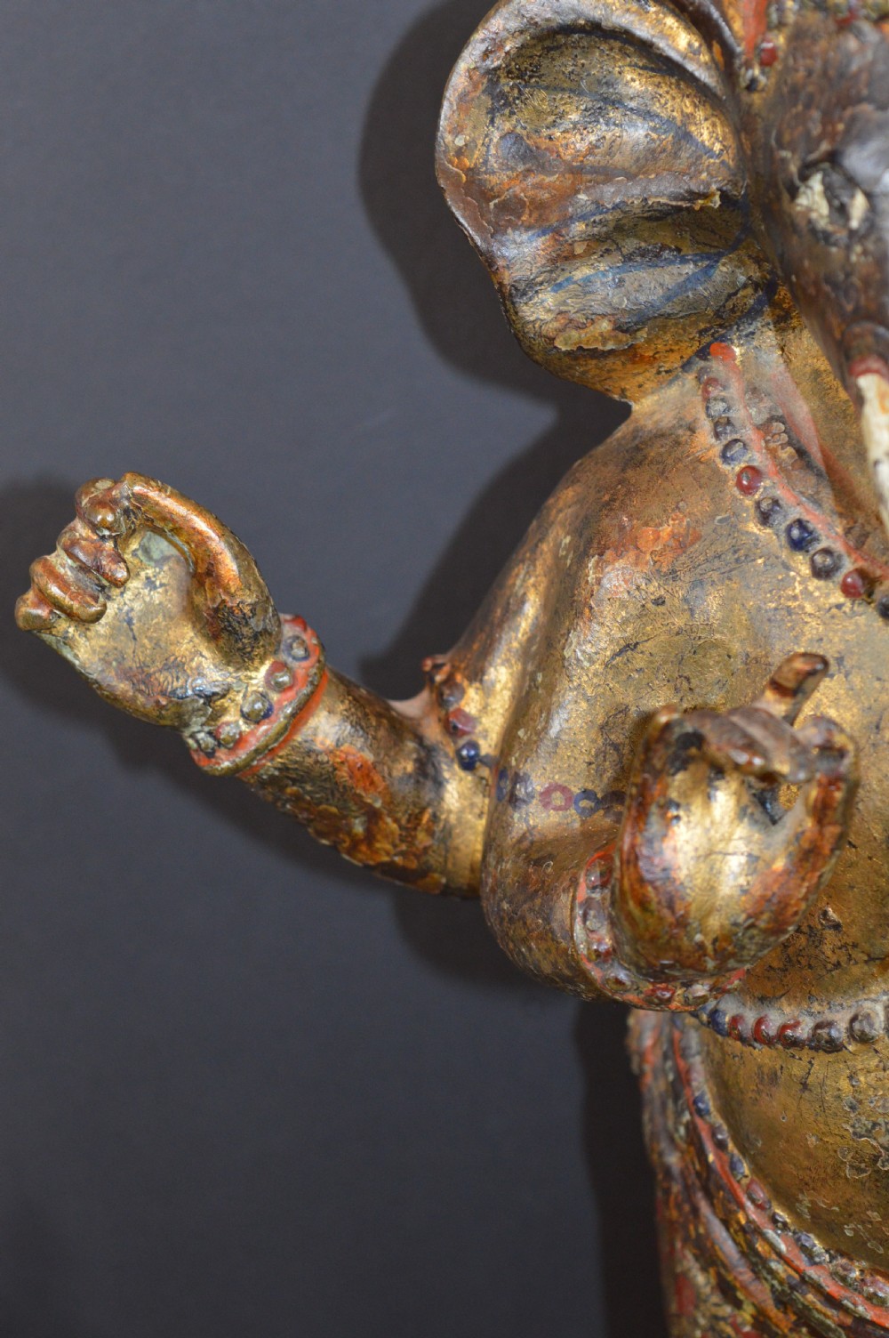 Large (10kg) Indian Bronze Ganesh Statue, c1820 View IX