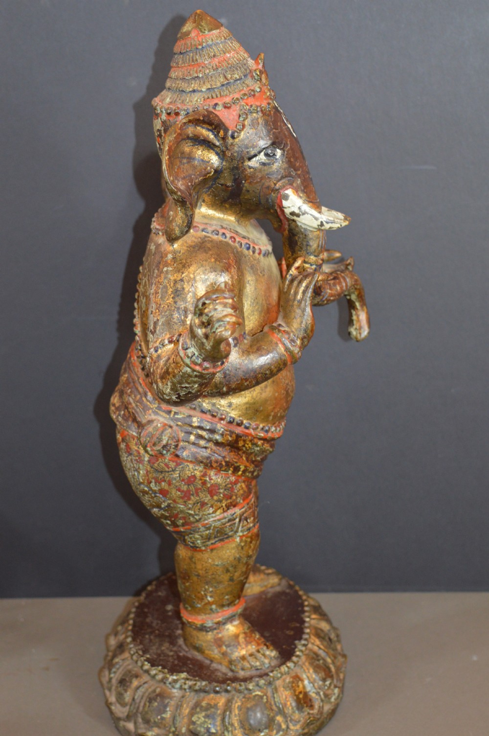 Large (10kg) Indian Bronze Ganesh Statue, c1820 View XII
