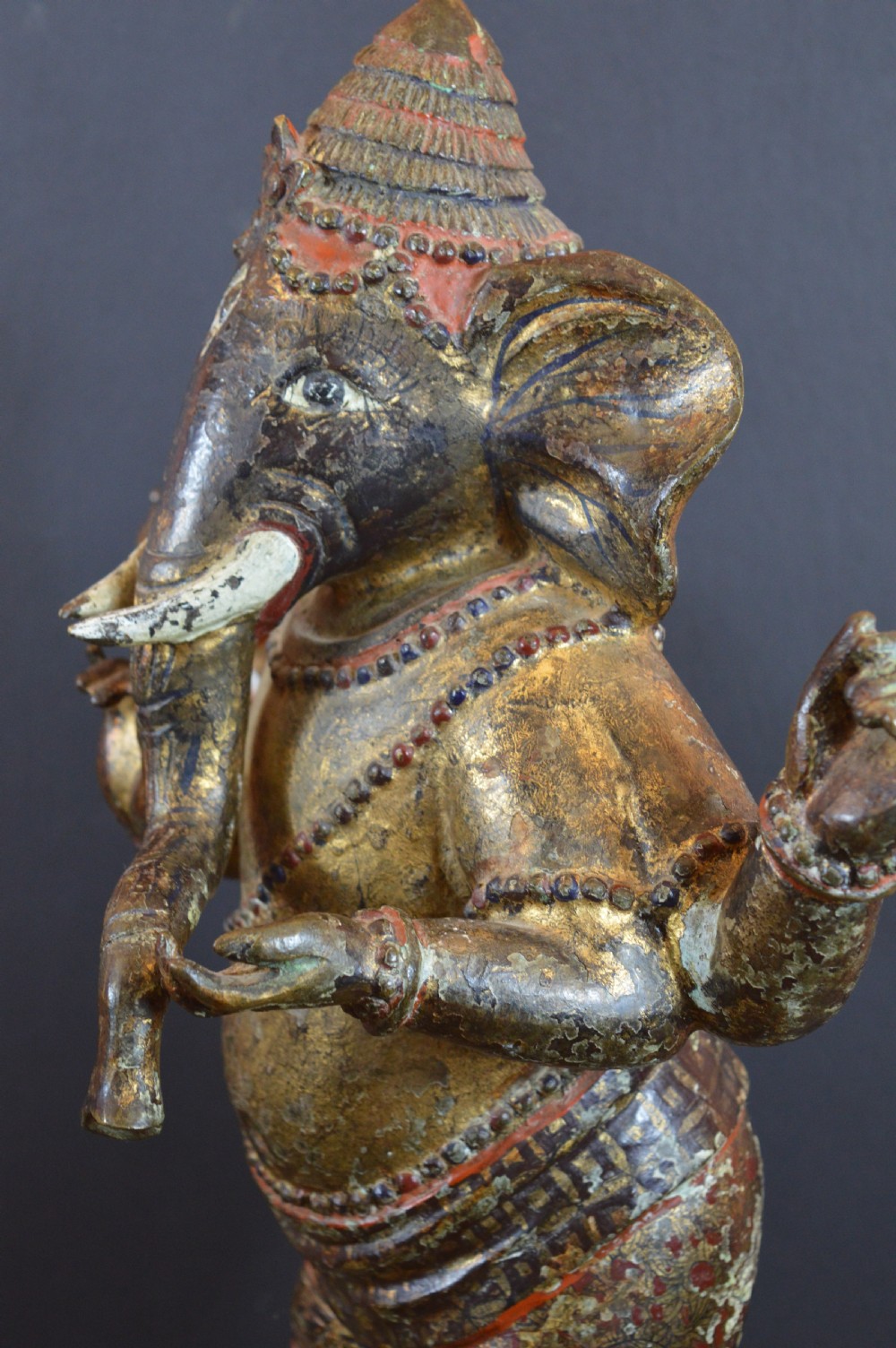 Large (10kg) Indian Bronze Ganesh Statue, c1820 View XV