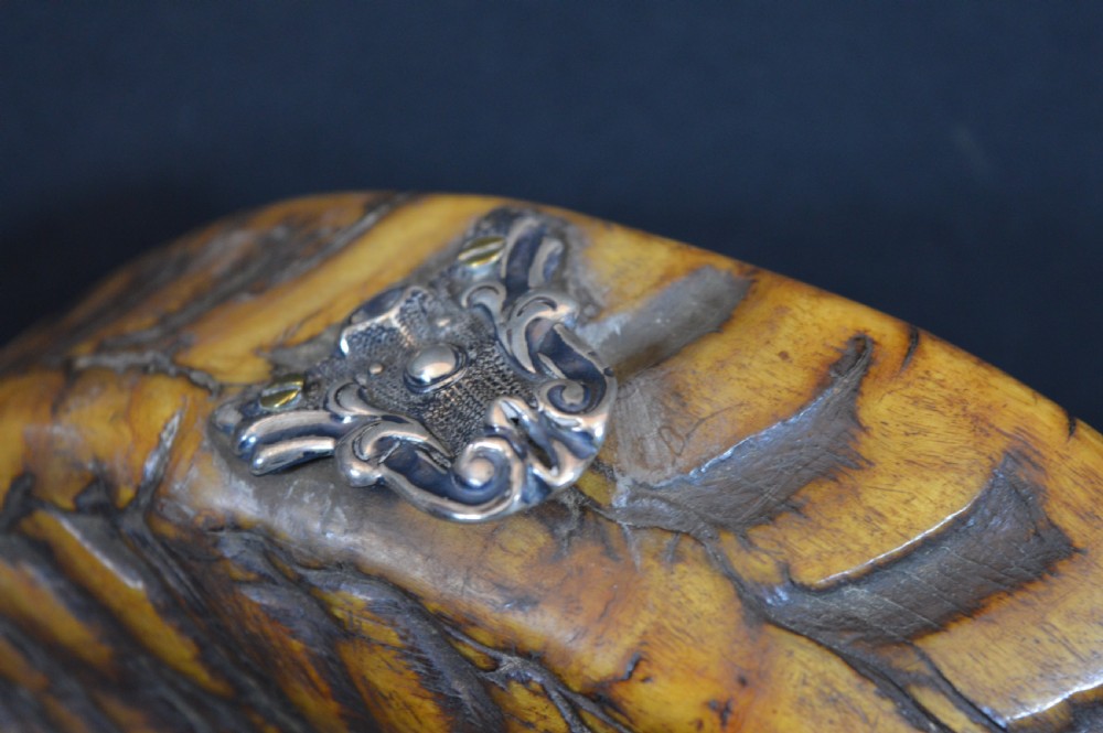 Large Rams Horn and Silver Inkwell, c1850 View VIII