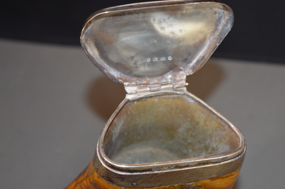 Large Rams Horn and Silver Inkwell, c1850 View XIII