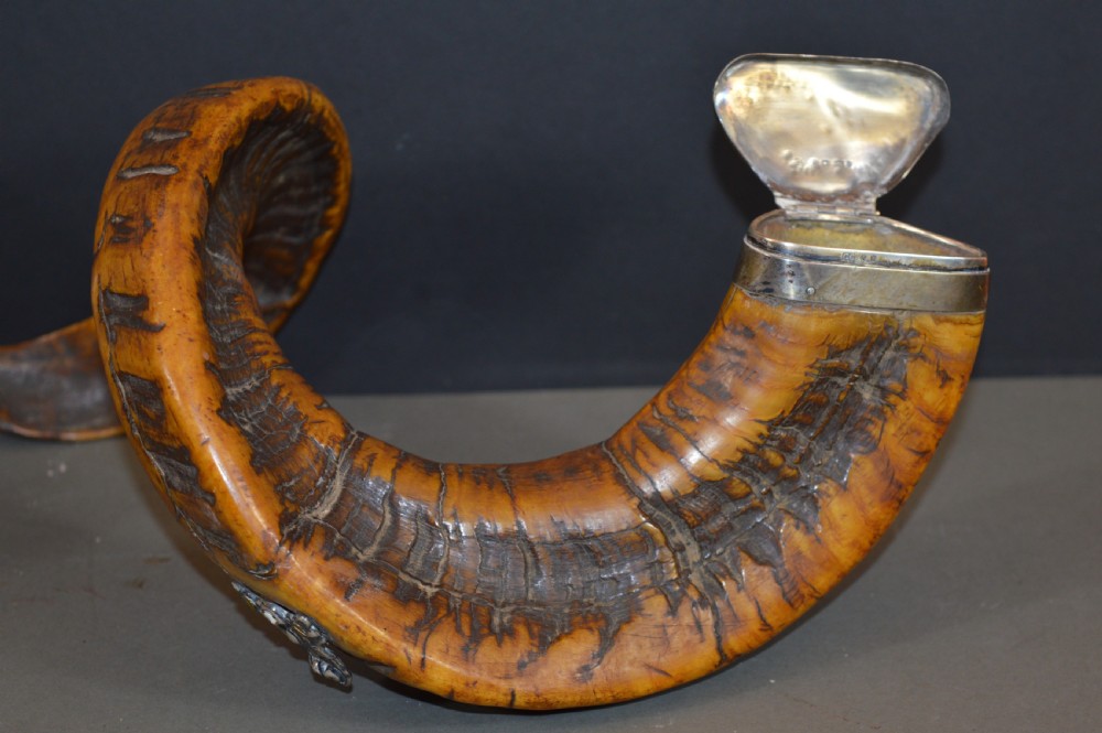 Large Rams Horn and Silver Inkwell, c1850 View XVII