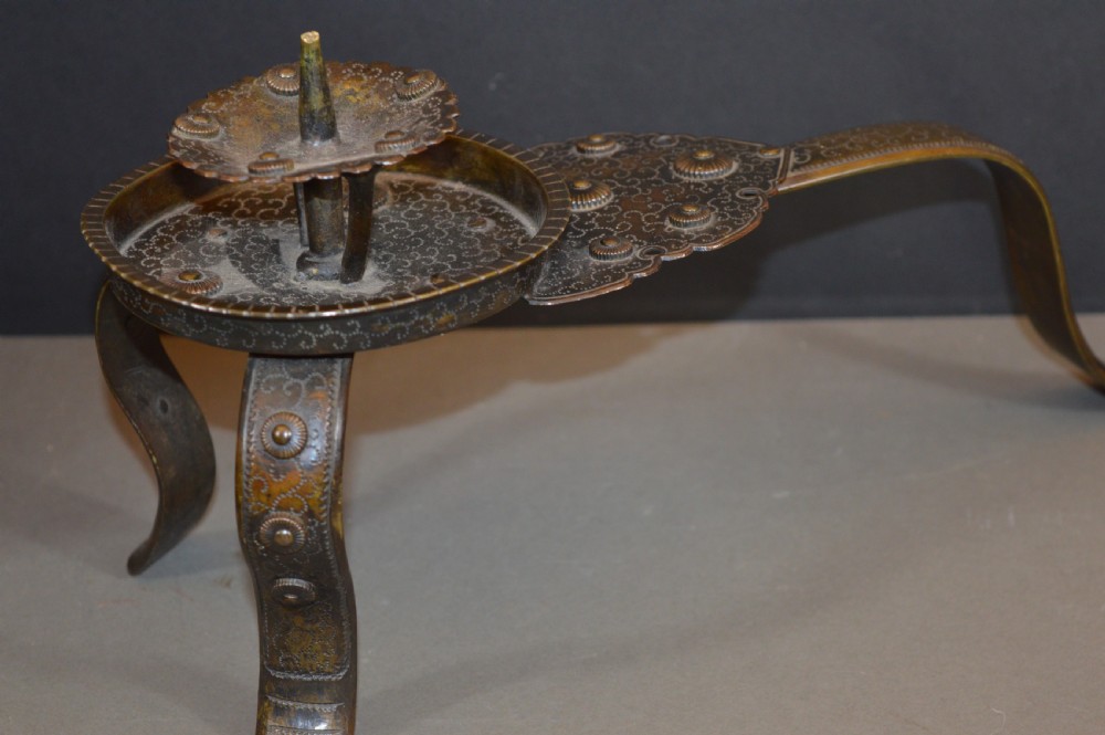 Fine Japanese Bronze Candle Holder,c1890 View IX