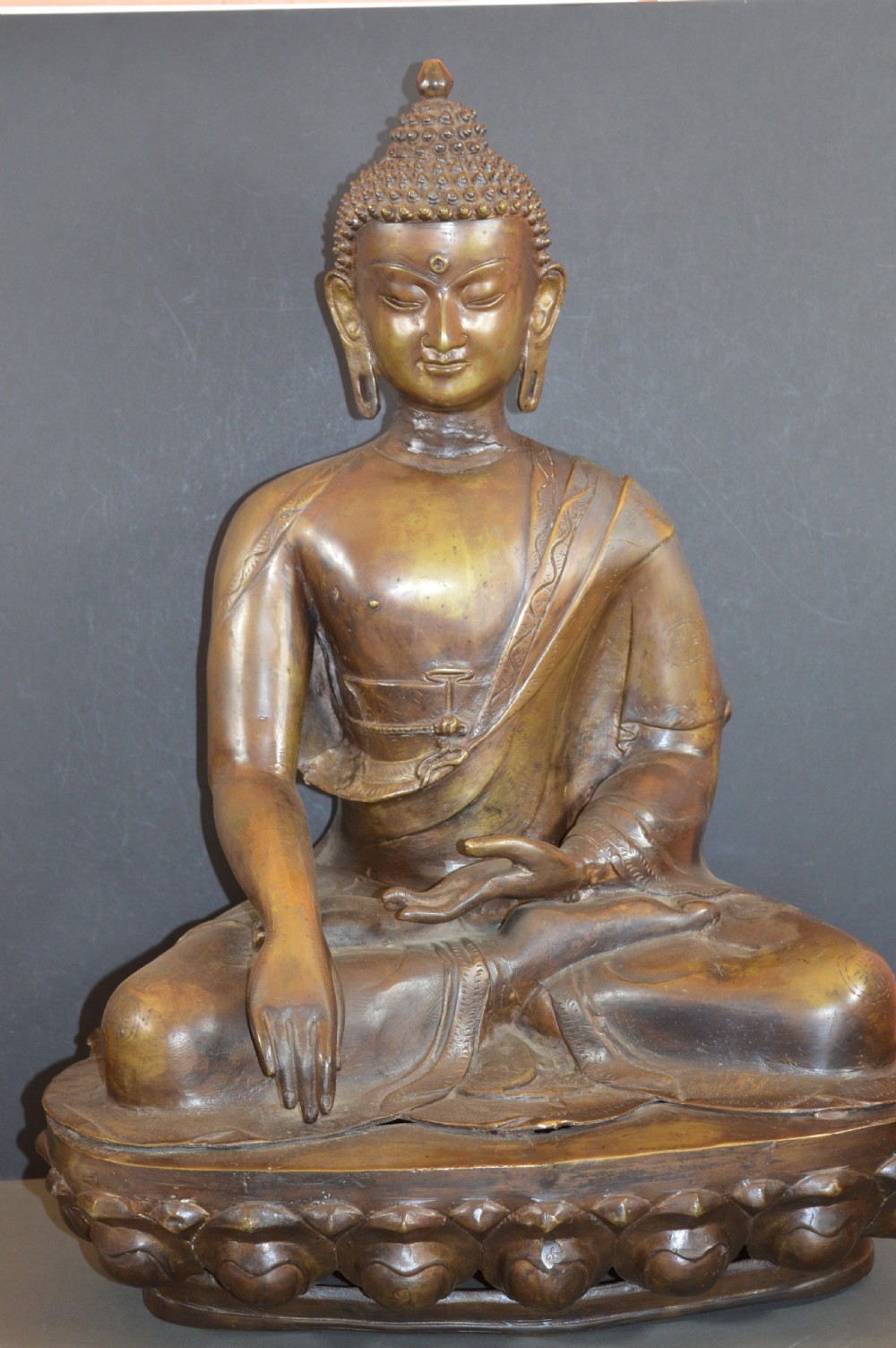 Large (10kg) Tibetan Bronze Buddha, c1890