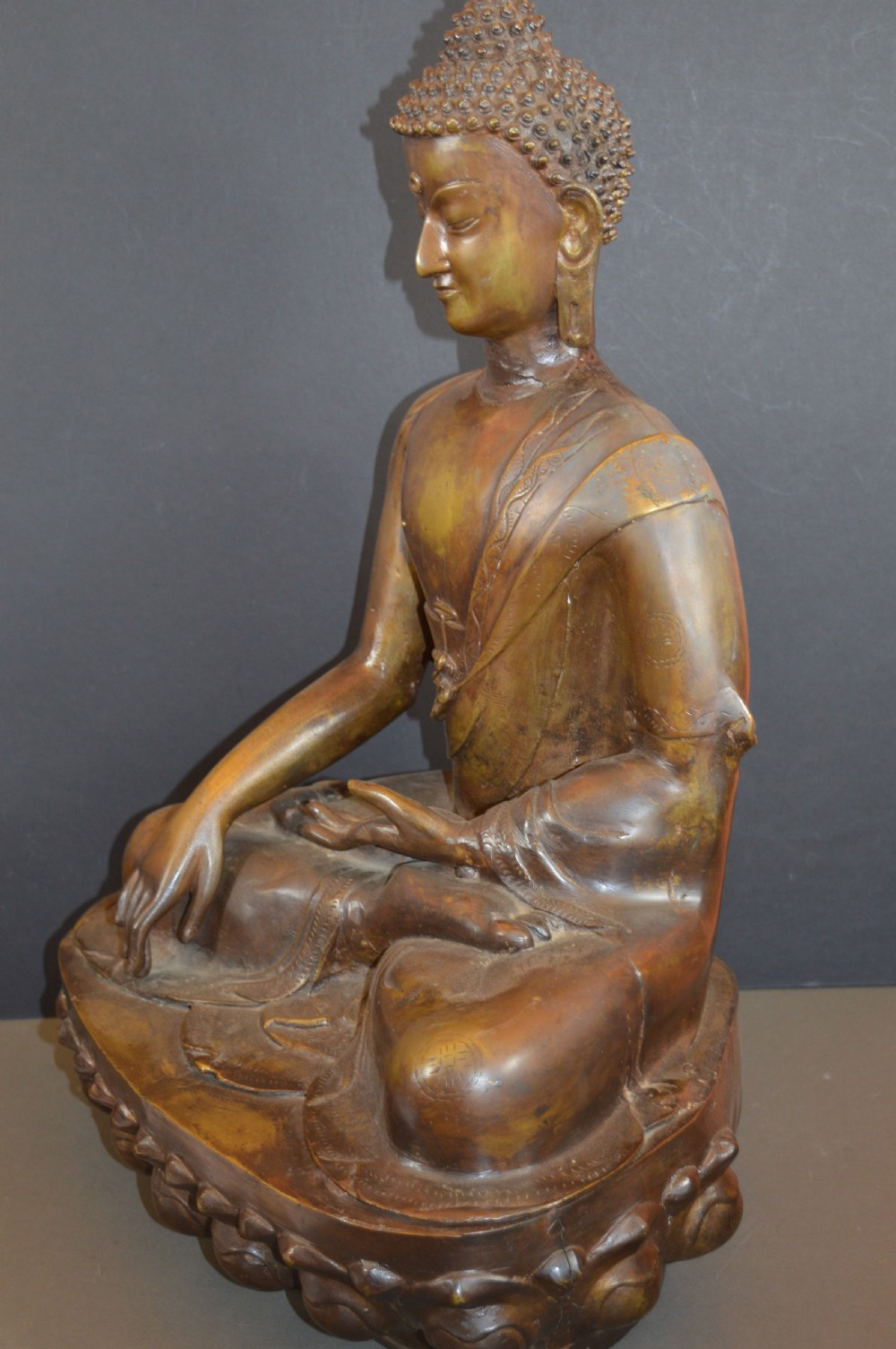 Large (10kg) Tibetan Bronze Buddha, c1890 View II