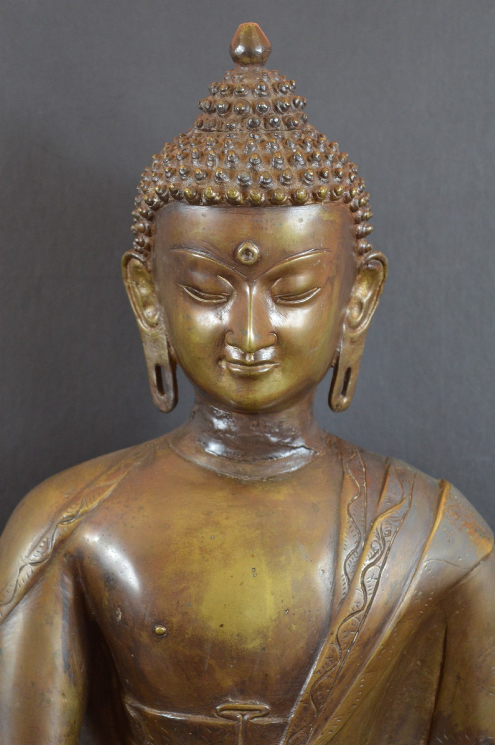 Large (10kg) Tibetan Bronze Buddha, c1890 View III