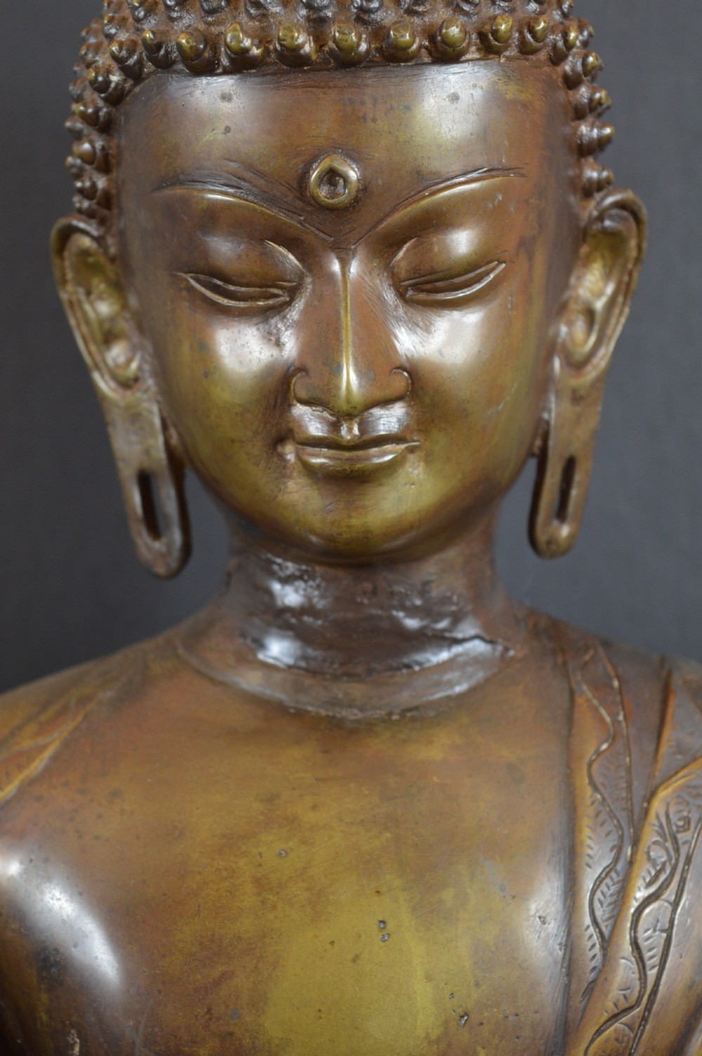 Large (10kg) Tibetan Bronze Buddha, c1890 View VI