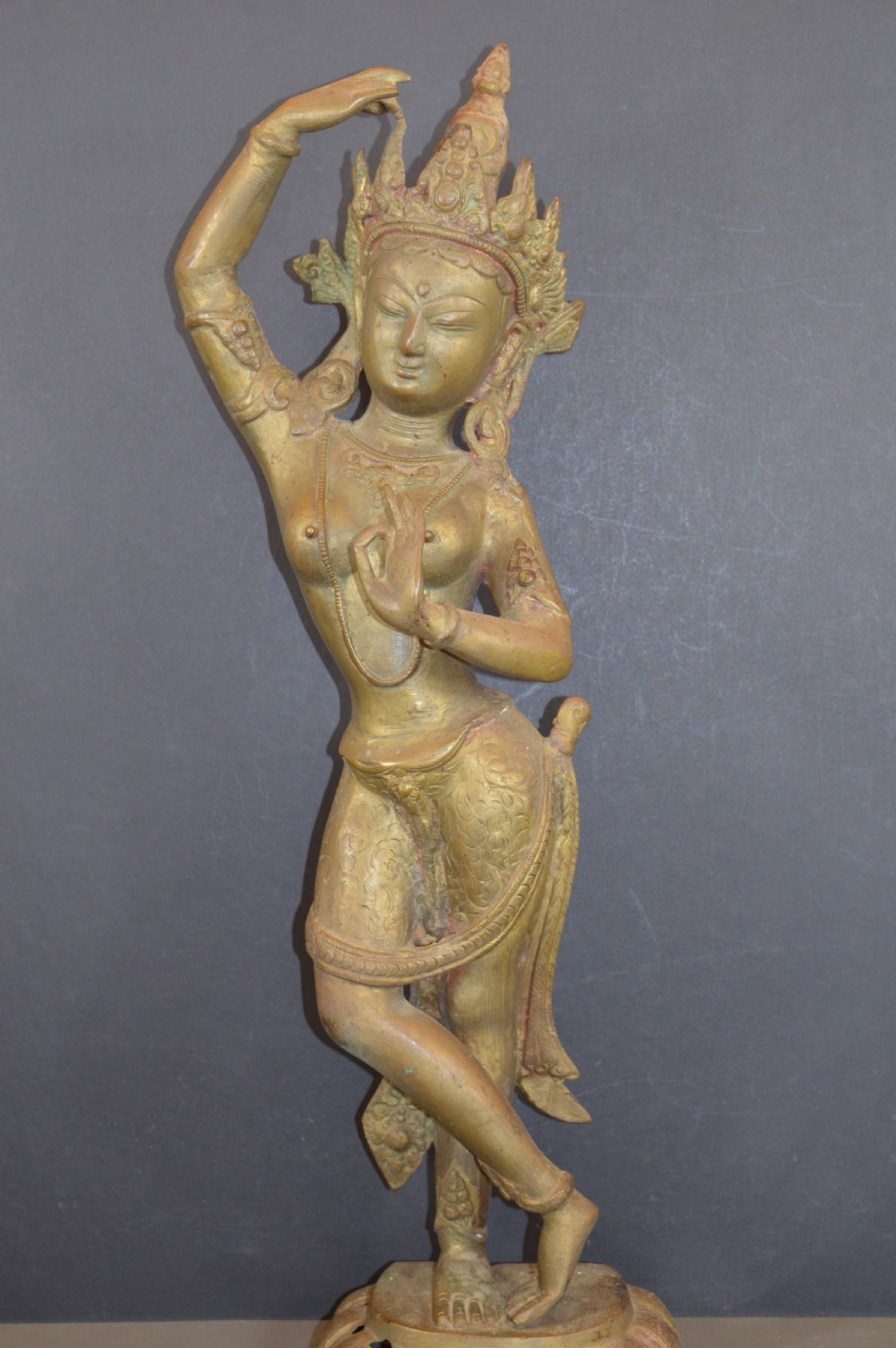 Large (56cm) Tibetan Bronze Goddess Tara, c1890