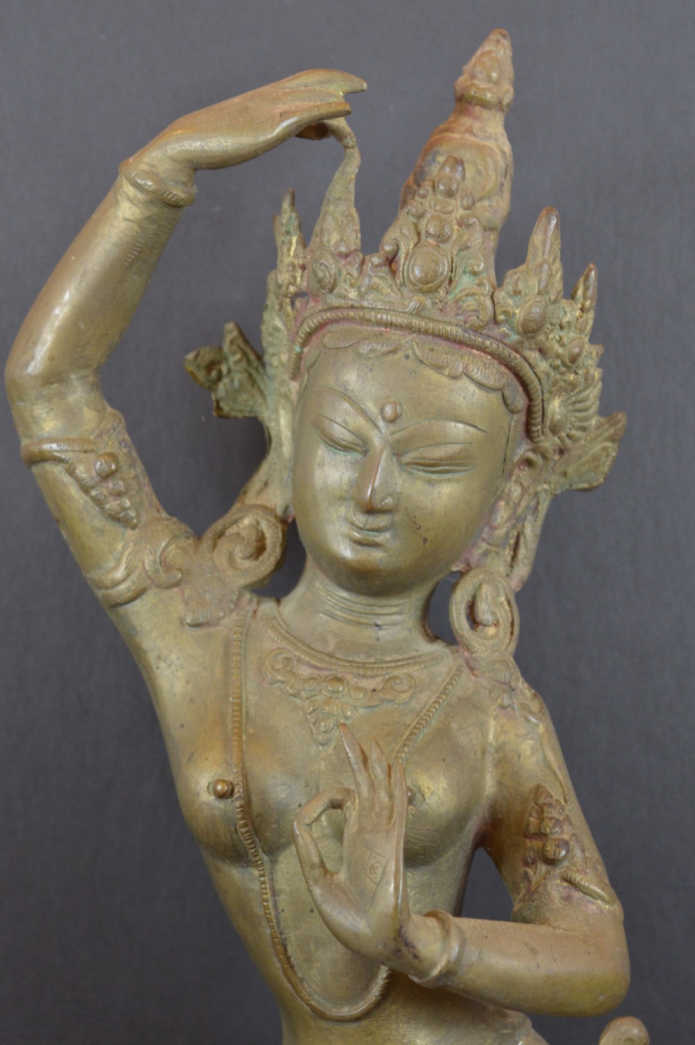 Large (56cm) Tibetan Bronze Goddess Tara, c1890 View II