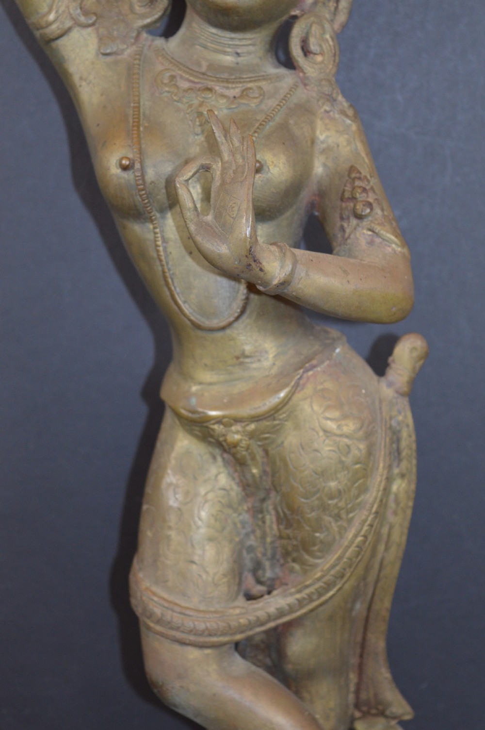 Large (56cm) Tibetan Bronze Goddess Tara, c1890 View III