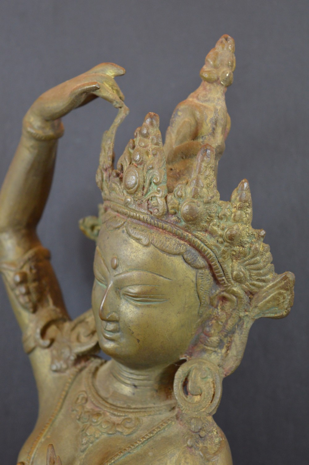 Large (56cm) Tibetan Bronze Goddess Tara, c1890 View V