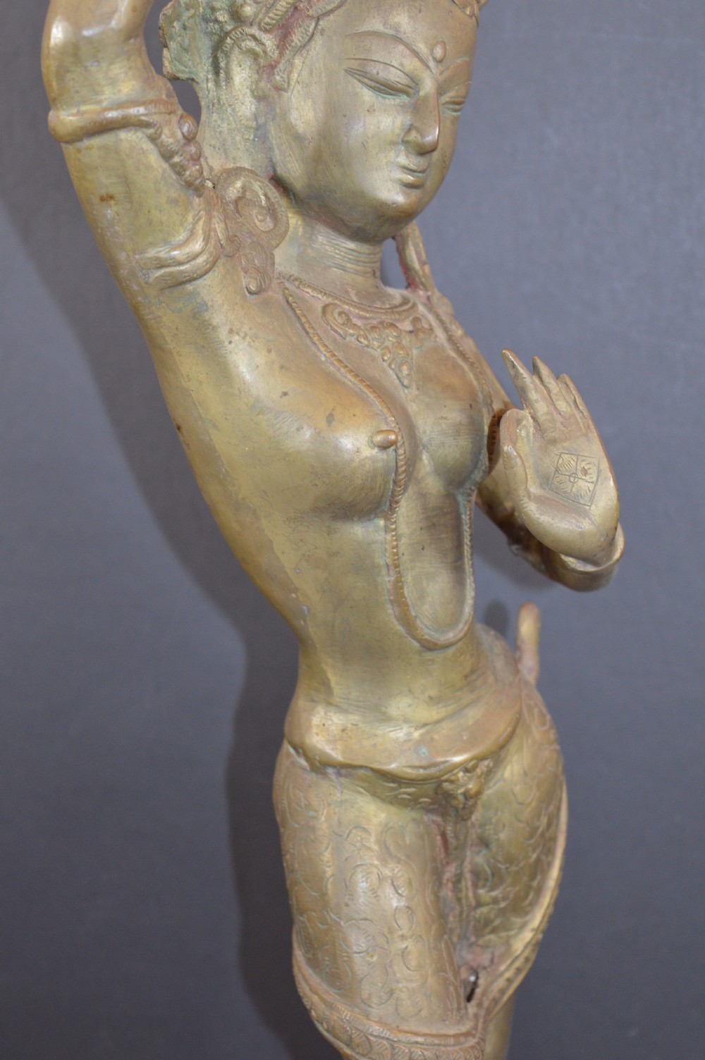 Large (56cm) Tibetan Bronze Goddess Tara, c1890 View IX