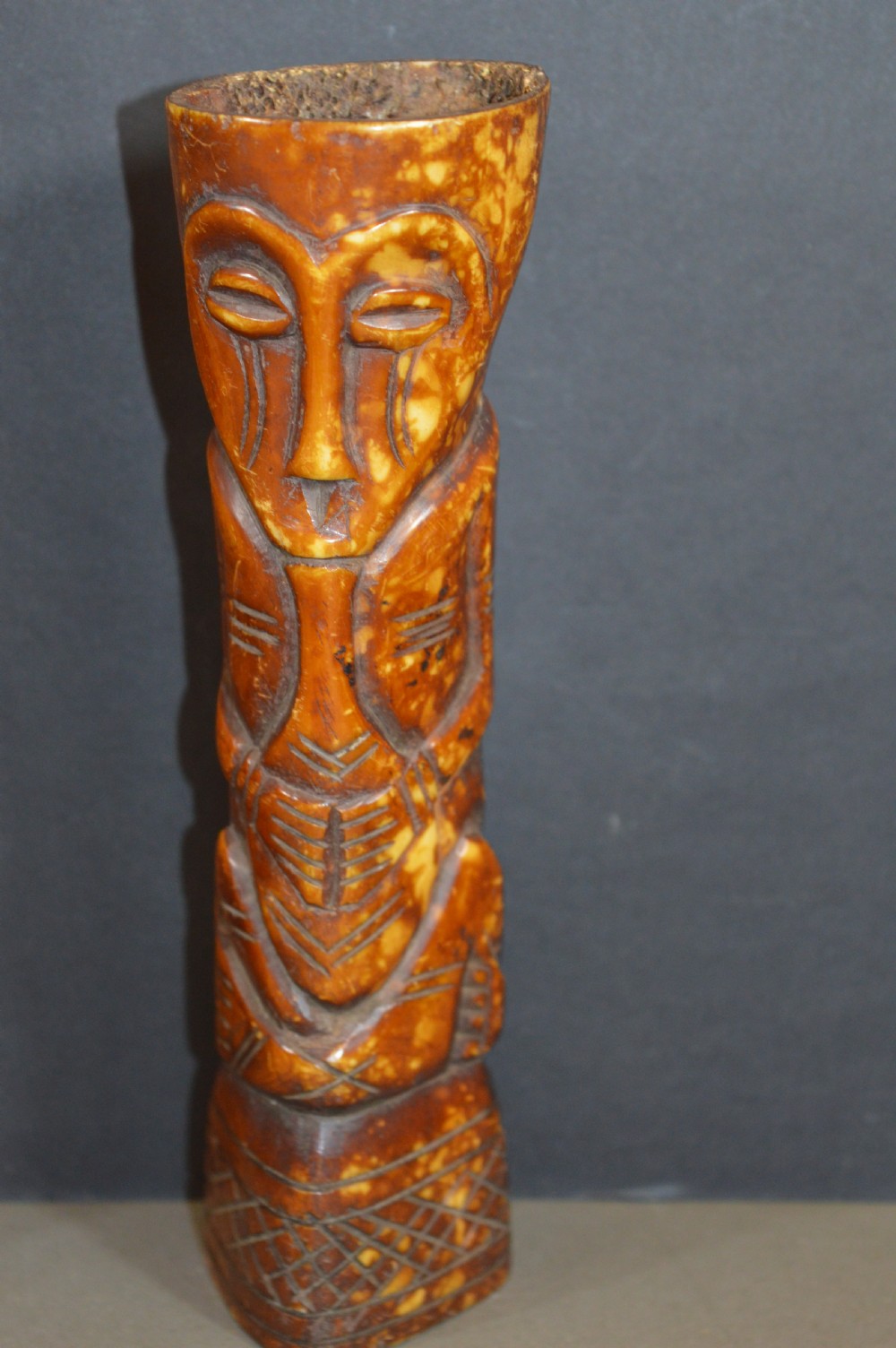 2 Carved Bone African Yoruba Tribal Statues, c1920 View III