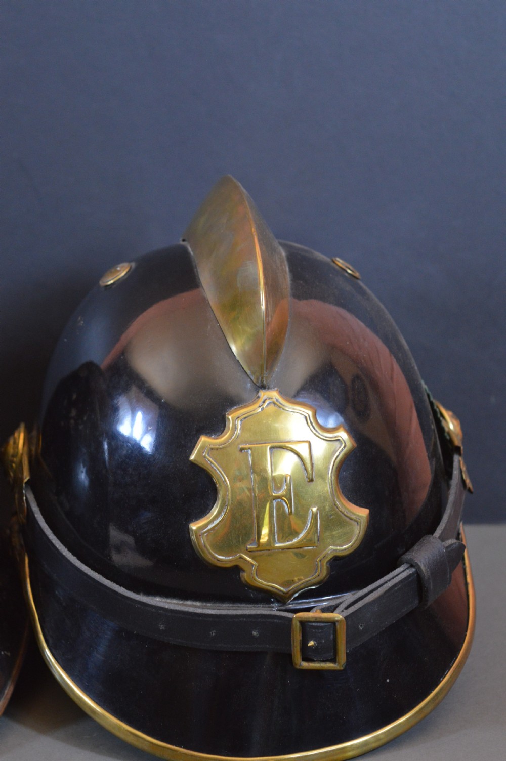 2  Swiss Fire Officer Helmets, c1880 View II