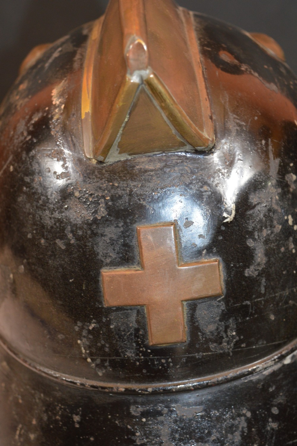 2  Swiss Fire Officer Helmets, c1880 View IX