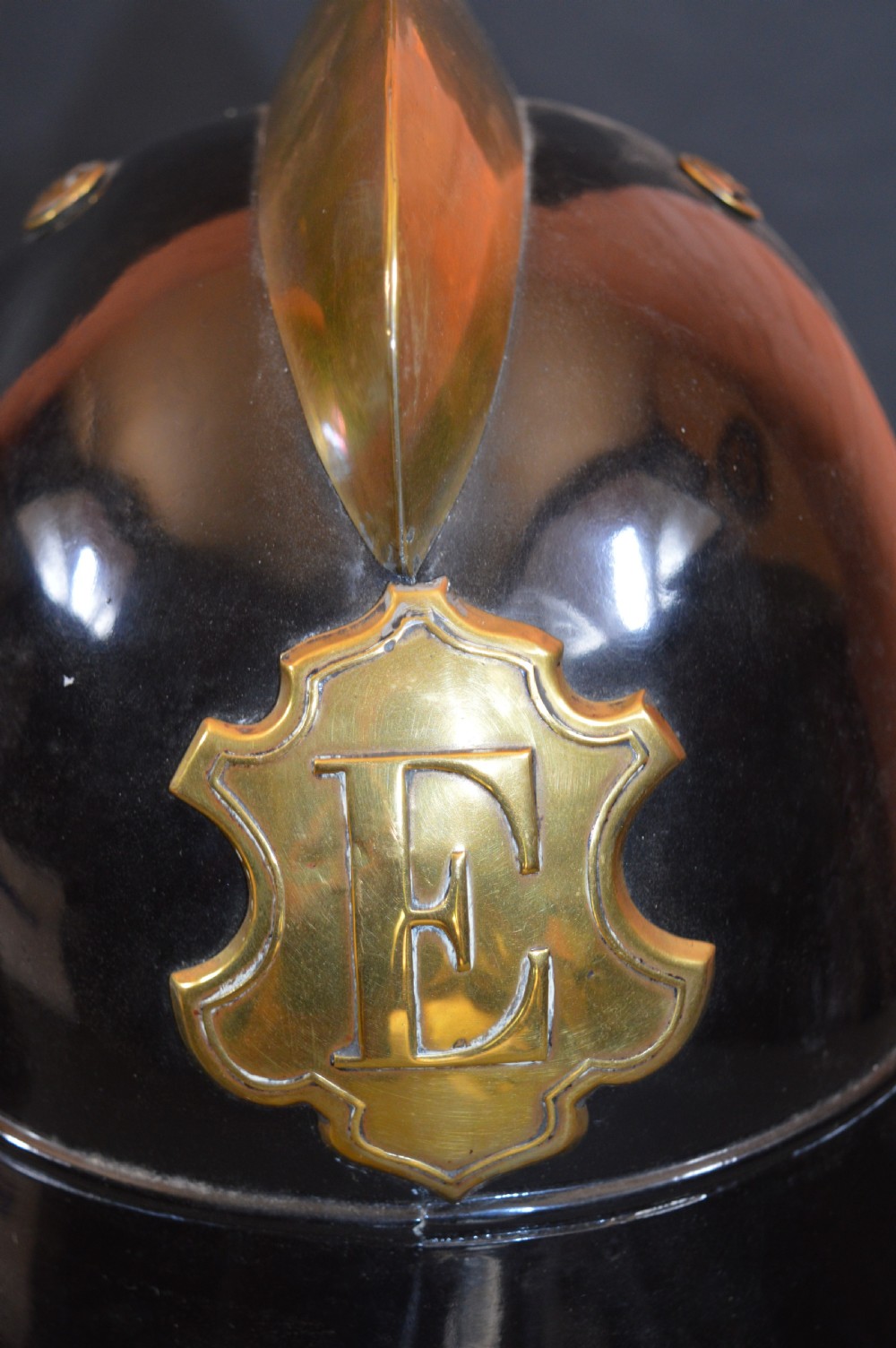 2  Swiss Fire Officer Helmets, c1880 View X