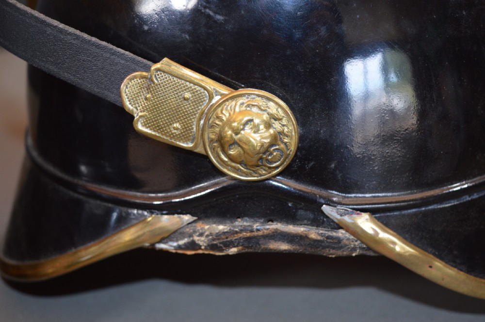 2  Swiss Fire Officer Helmets, c1880 View XI