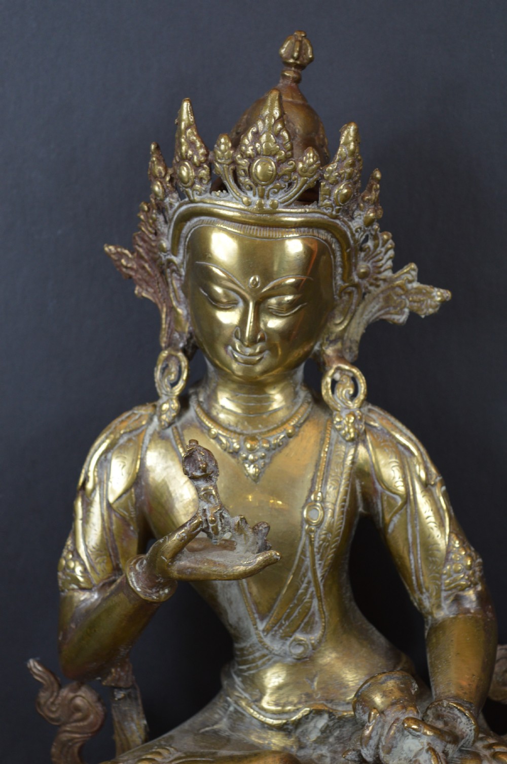 Large (5.3kg) Tibetan Bronze Buddha,c1880 View II