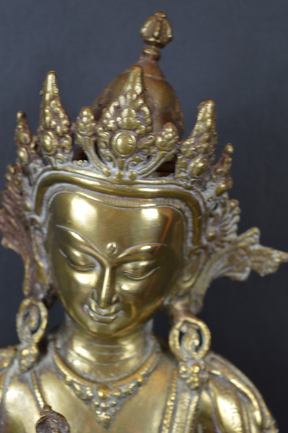 Large (5.3kg) Tibetan Bronze Buddha,c1880 View VI
