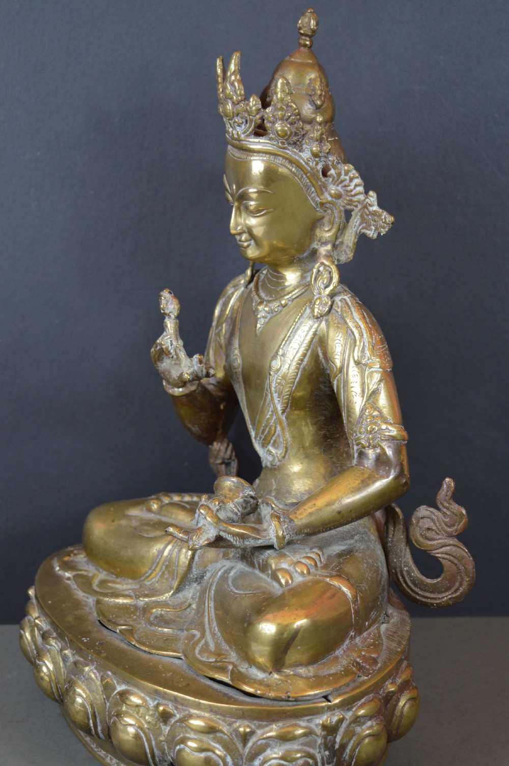 Large (5.3kg) Tibetan Bronze Buddha,c1880 View VII