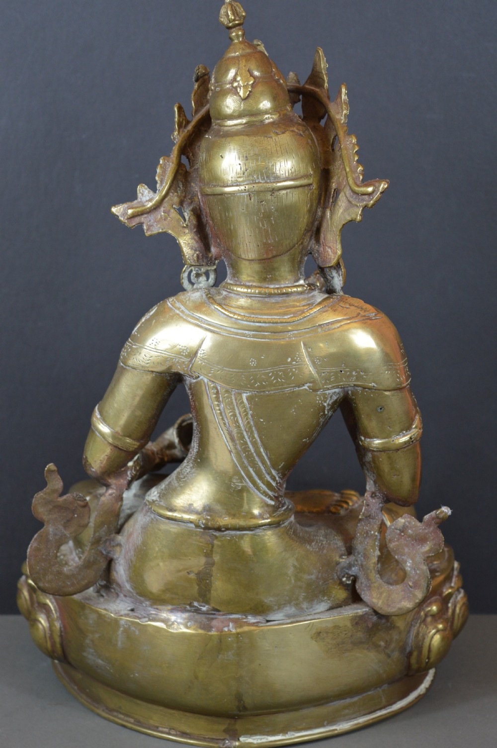 Large (5.3kg) Tibetan Bronze Buddha,c1880 View VIII