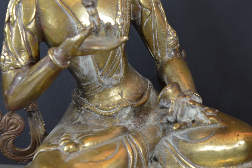 Large (5.3kg) Tibetan Bronze Buddha,c1880 View XI