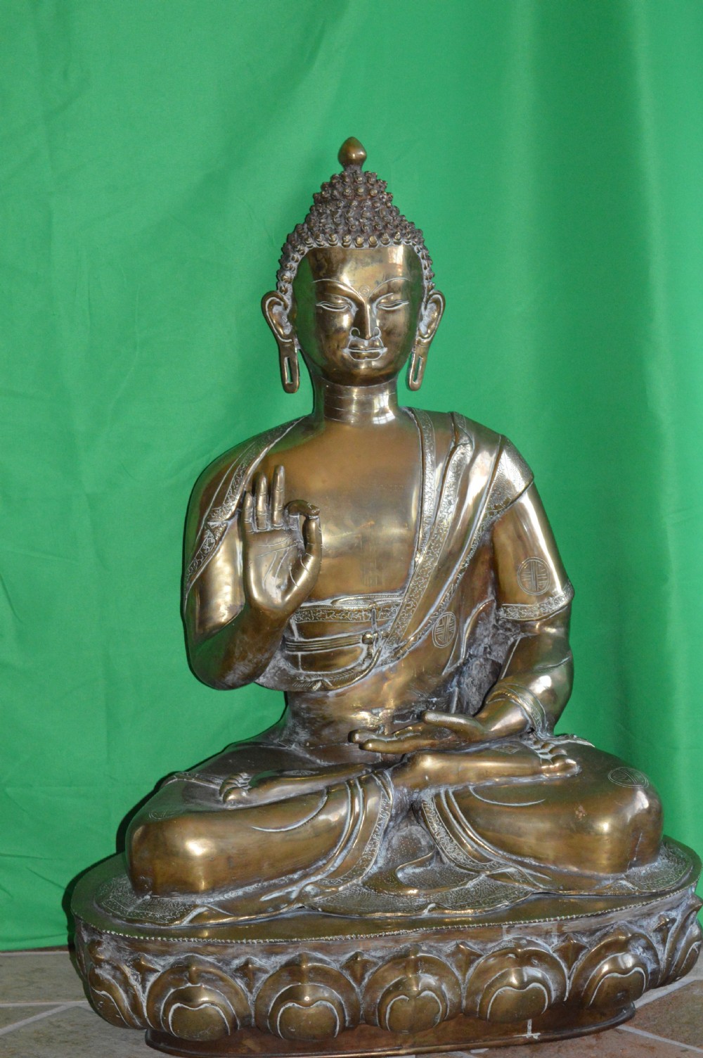 Large (50Kg) Tibetan Bronze Buddha,c1890