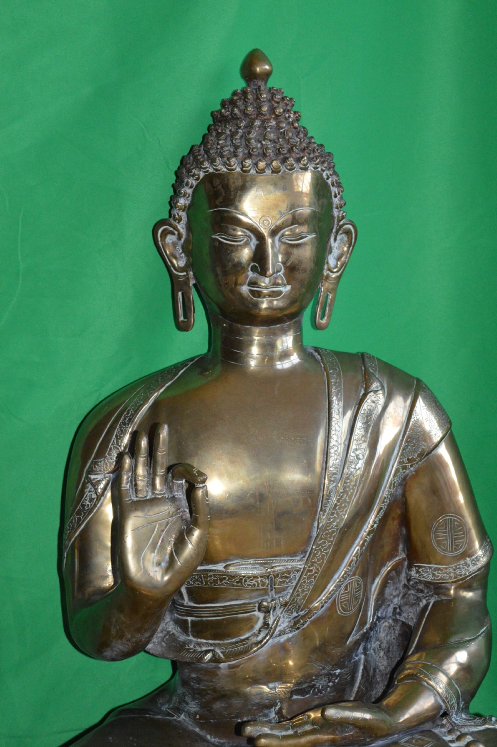 Large (50Kg) Tibetan Bronze Buddha,c1890 View II