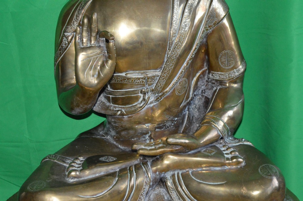 Large (50Kg) Tibetan Bronze Buddha,c1890 View V