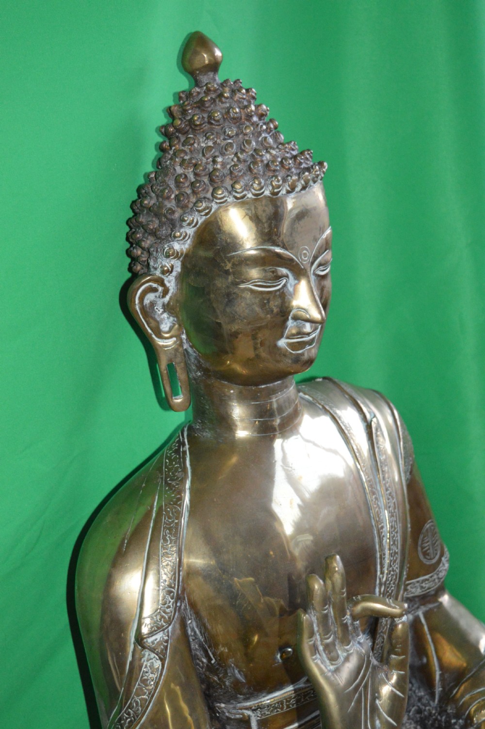Large (50Kg) Tibetan Bronze Buddha,c1890 View VII