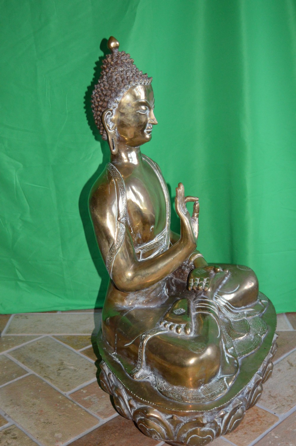 Large (50Kg) Tibetan Bronze Buddha,c1890 View VIII