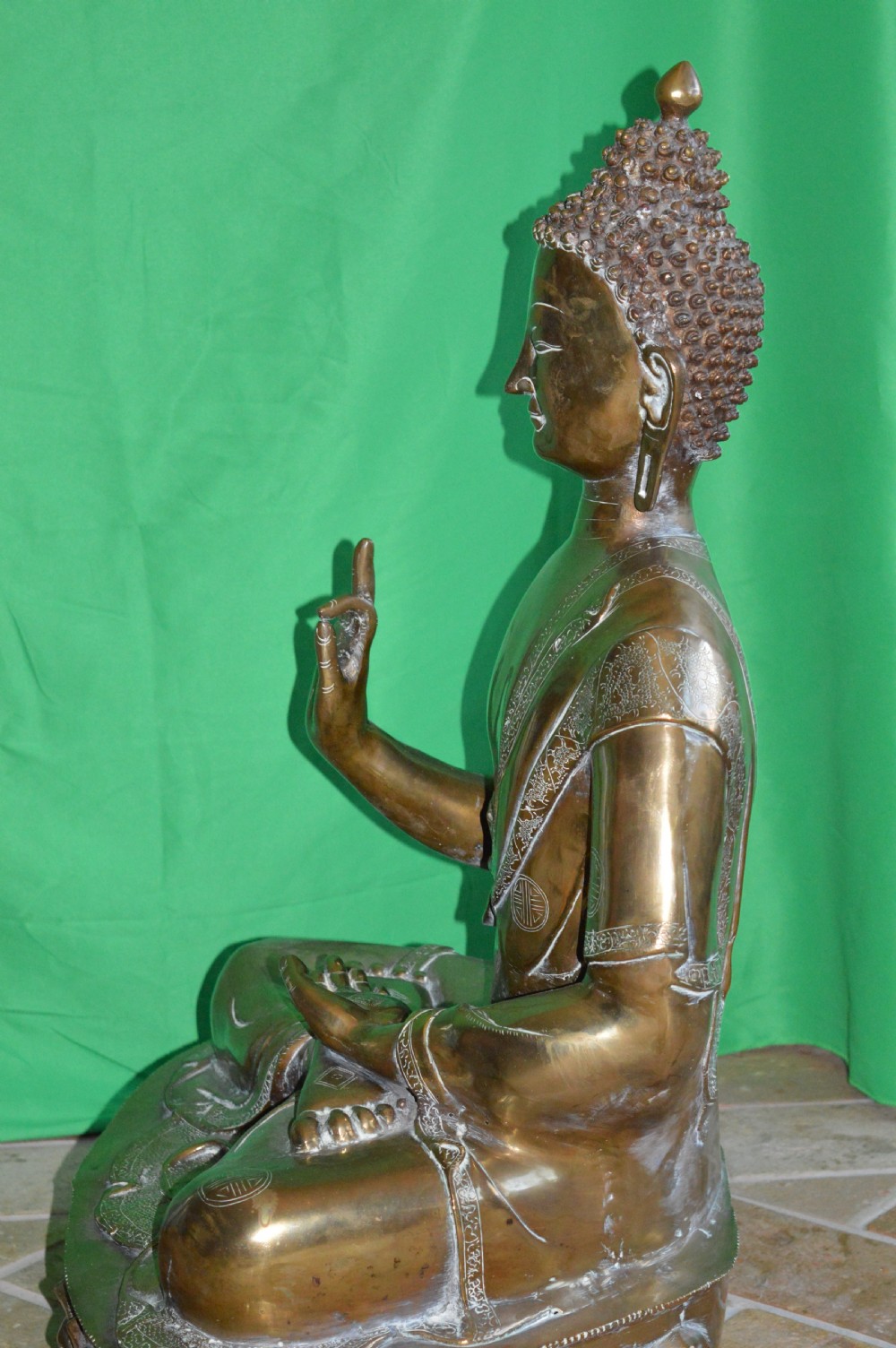 Large (50Kg) Tibetan Bronze Buddha,c1890 View XI